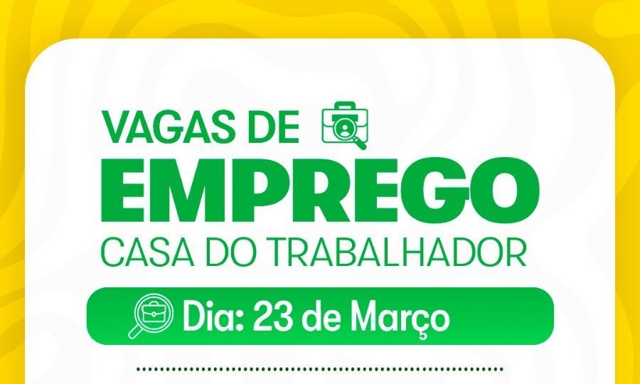 Casa do Trabalhador de Sidrolândia está oferecendo 47 vagas de emprego atualizadas nesta sexta-feira (07/04).