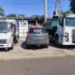 DOF recupera dois caminhões roubados da Prefeitura de Anastácio e prende três homens em Corumbá